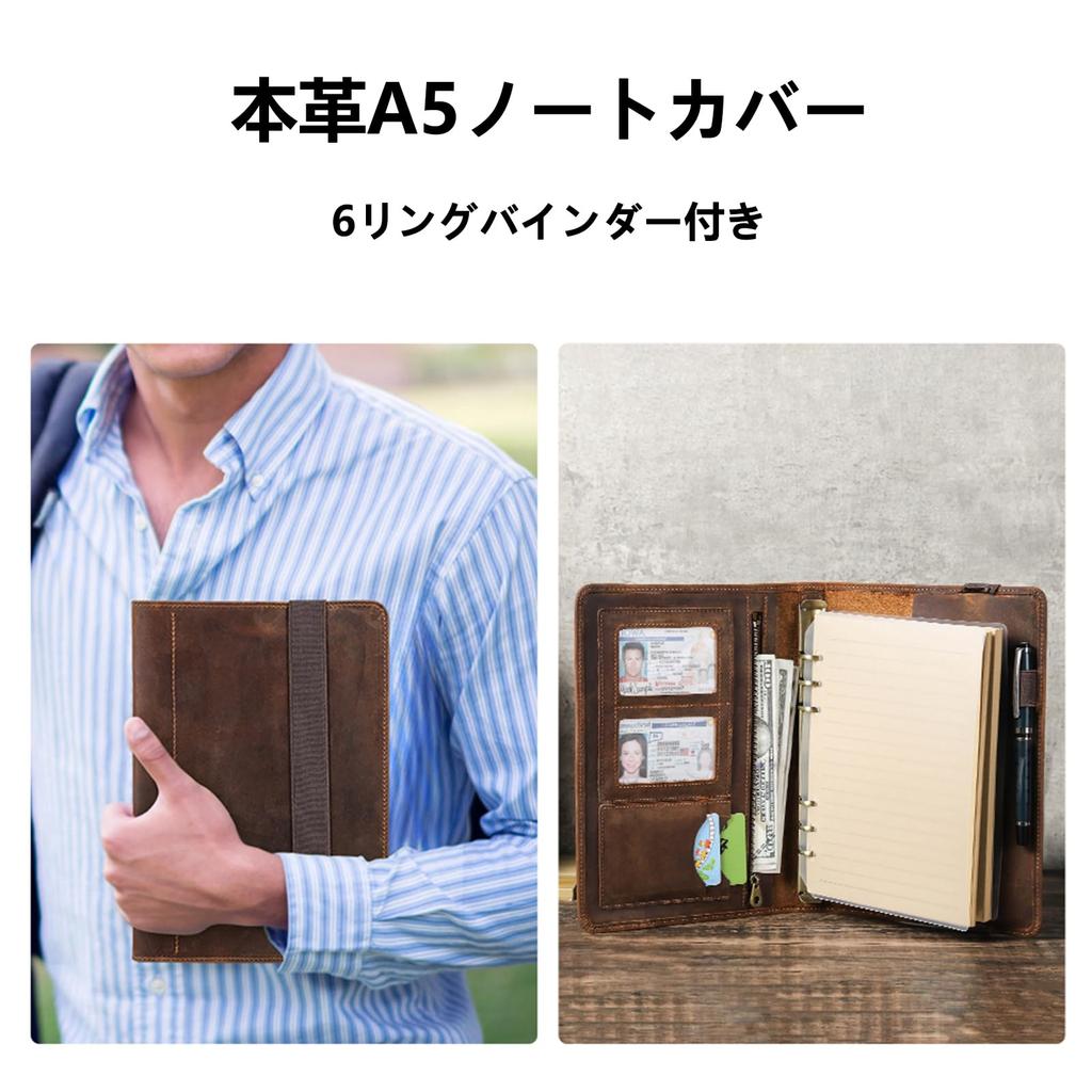 Family A5 System Planner with Protective Binder and Paper Sheets Multifunctional Business Office Perfect for iPad Features Pen 4 Card and 1 Zipper