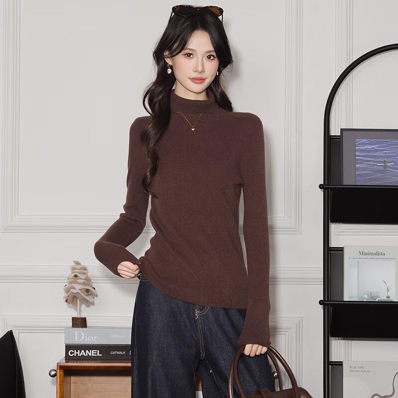 Sweter damski Tluoman z dzianiny z długim rękawem