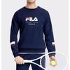 FILA Warm Breathable Durable Crew Neck Long Sleeve Sweatshirt Men tops Dark-Blue A11M333203F
