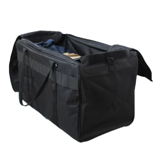 BIGMAN Double Zip Tool Bag, Volume 52, BMB-08, Durable Black Fabric Tool Bag for DIY and Outdoor Use, Model Number: 4962308193296