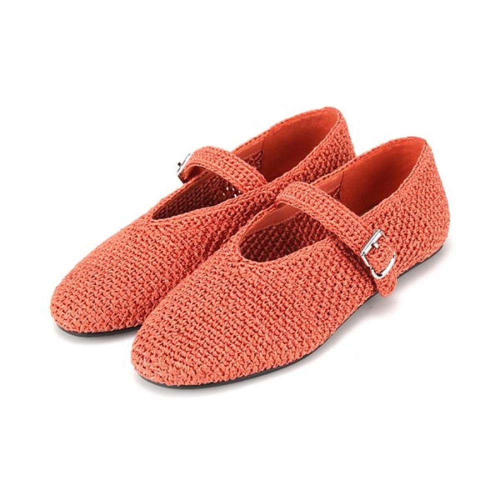 Barbara Handmade Knit Fabric Mary Jane Flat 0.5cm Bbj150or 225mm