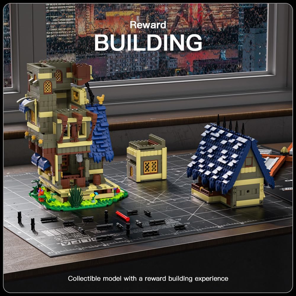 MOULD KING 10060 Medieval Building Block The MOC-138190 Windmill Model European Century Brick Toys Assembly Kids Christmas Gift