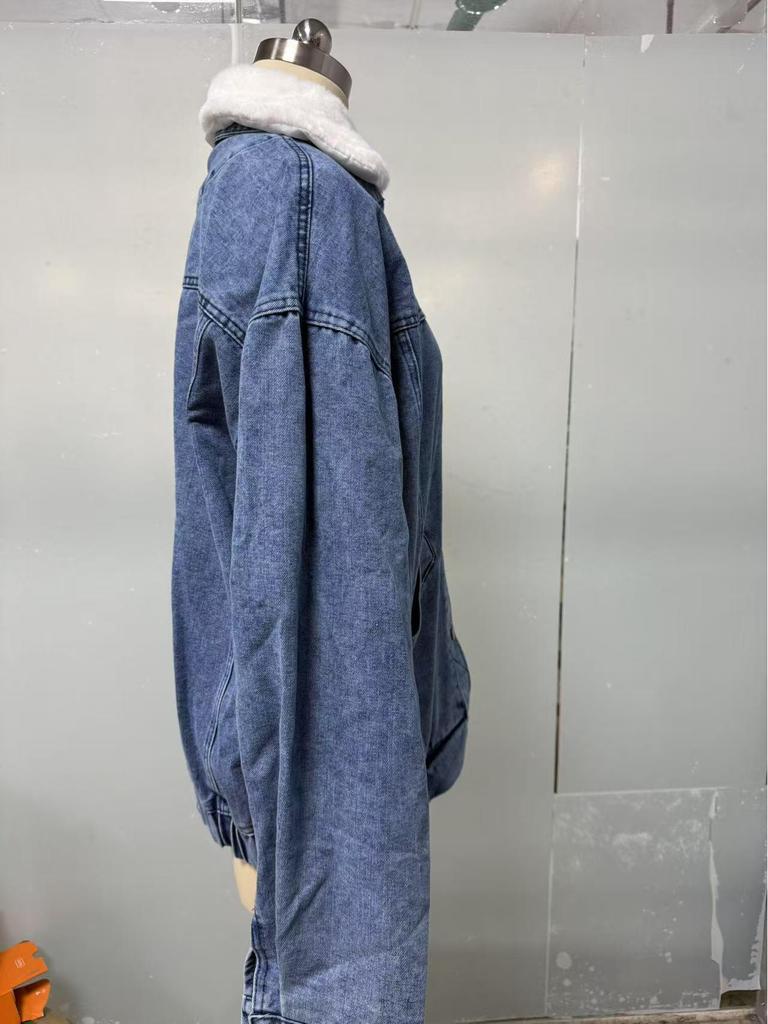 2025 New Arrival European Style Women's Winter Chic Denim Jacket – Fashionable & Age-Reducing