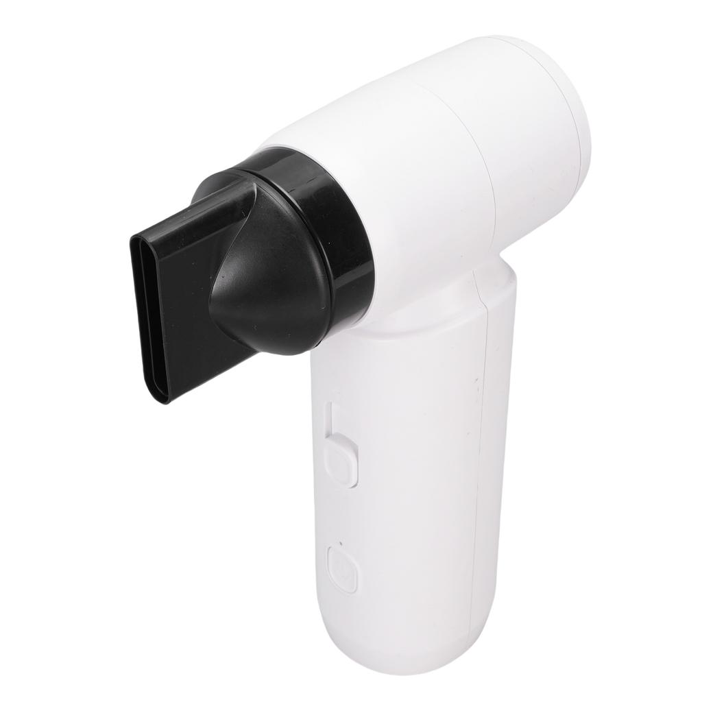 Cordless Hair Blower Dryer 80000 RPM Adjustable High Speed Fast Drying Hair Dryer with 360 Degree Rotation Nozzles White