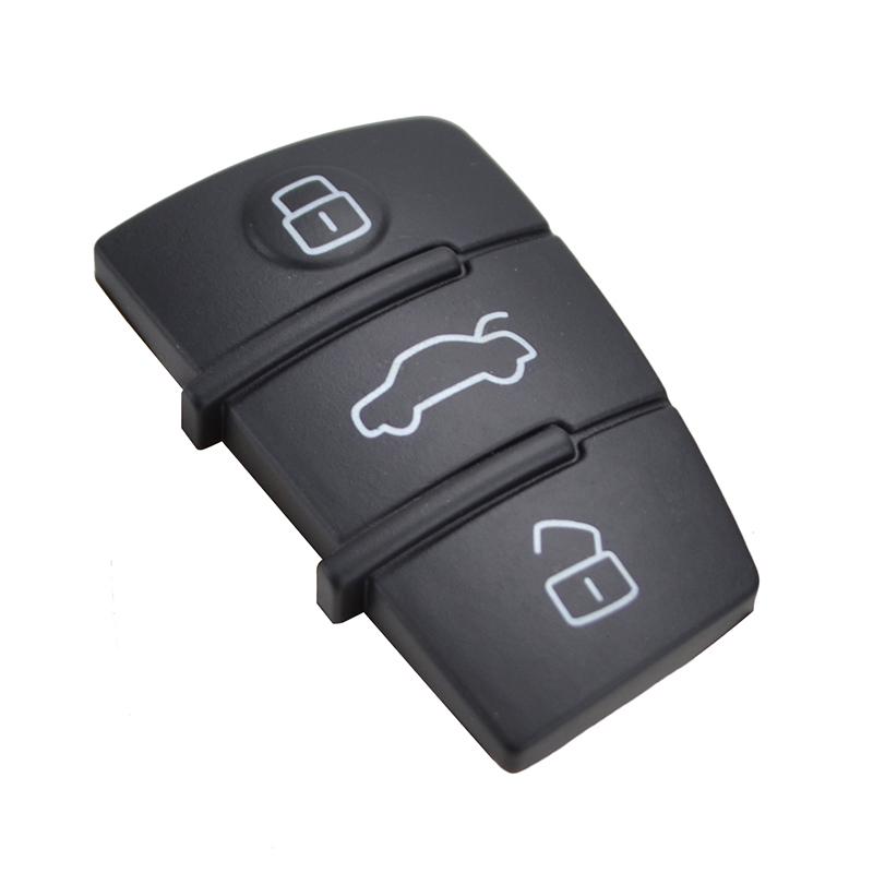 Coque de clé télécommande à 3 boutons, coussinet en caoutchouc de remplacement pour Audi A3 S3 A4 A6 A6L A8 Q3 TT Quattro
