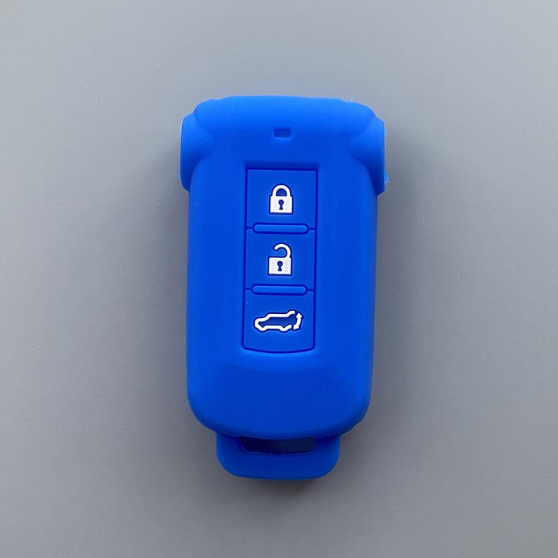 Silicone Car Key Cover Case for Mitsubishi Delica D5 Outlander 2014 Pajero Remote Key Car Accessories Bag