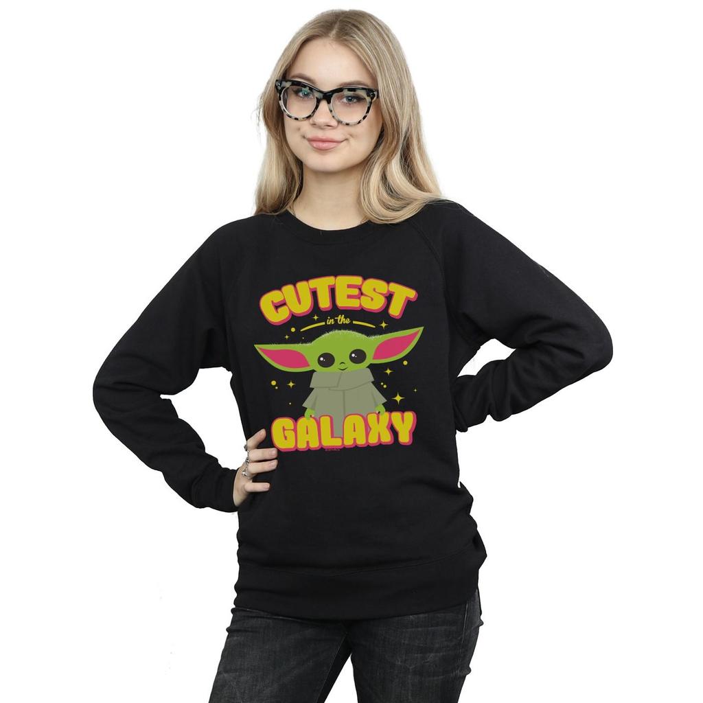 Star Wars Womens/Ladies The Mandalorian Cutest In The Galaxy Sweatshirt