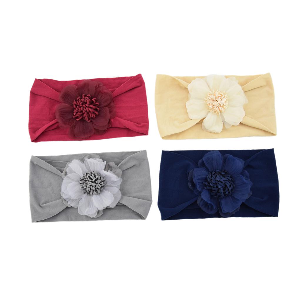 Mesh Sunflower Nylon Headgear Baby Hair Accessories Children'S Headband Infant Soft Headband Stockings Headband