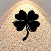 Minimalist Black Iron Four Leaf Clover Metal Wall Sculpture Home Bedroom Office Decor Good Luck Gift for Wedding Valentine's Day