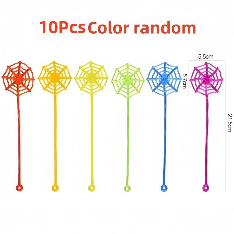

10Pcs Stretchable Climbing Spider Web Fun Sports Toy Elastic Adhesive Hand Spider Web Competitive Toys Halloween Birthday Gift
