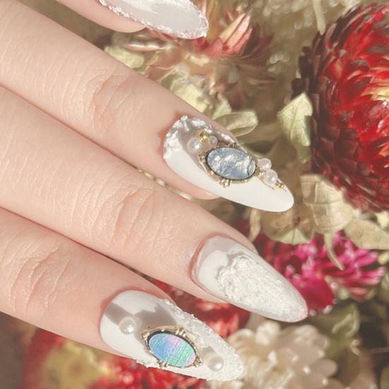 10Pcs/Set Nail Ornament Luxury 3D Effect Colorful Alloy Fritillary Symphony Nail Rhinestones for