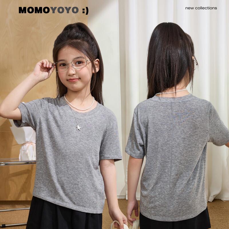 Girls  Lyocell Blend Loose Fit Short-Sleeve T-Shirt 130