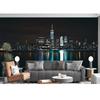 Modern Urban Landscape Wall Mural Dark Midnight City Light Reflection City Scape Landmarks Wallpaper For Living Room Bedroom Office Murals