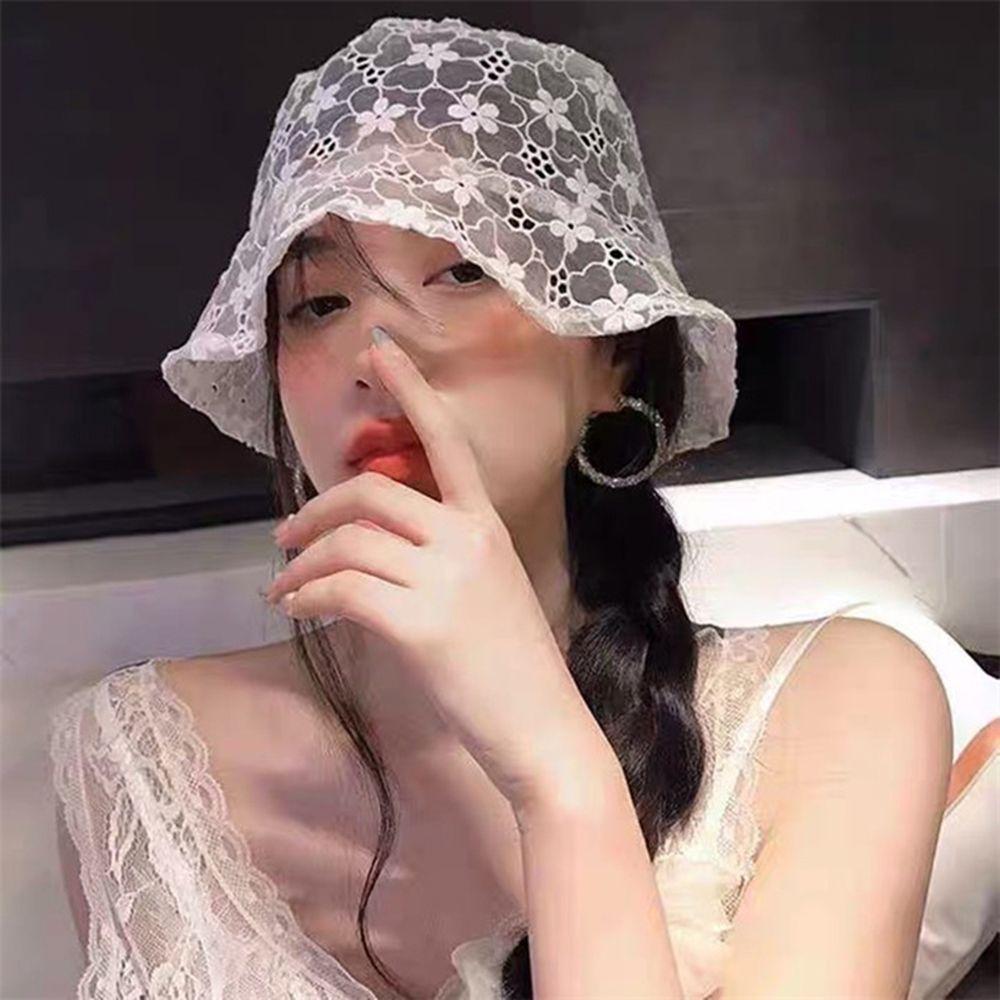 Hollow Korean Style Outdoor Fisherman Hats Sun Hat Flower Bucket Hat
