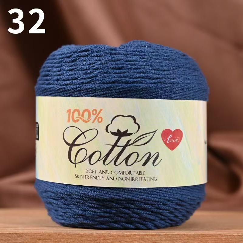 75g Medium Cotton Yarn Cake for Baby Sweater & Crochet Hat - Skin-friendly, Hand-knitted