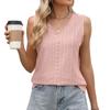 Casual Women's Tank Top Loose Solid Color Sleeveless V-neck Basic Vest For Daily Wear