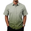Men's Casual Short Sleeve Button Down Shirt with Chest Pocket Lightweight Breathable Summer Shirt for Everyday Wear