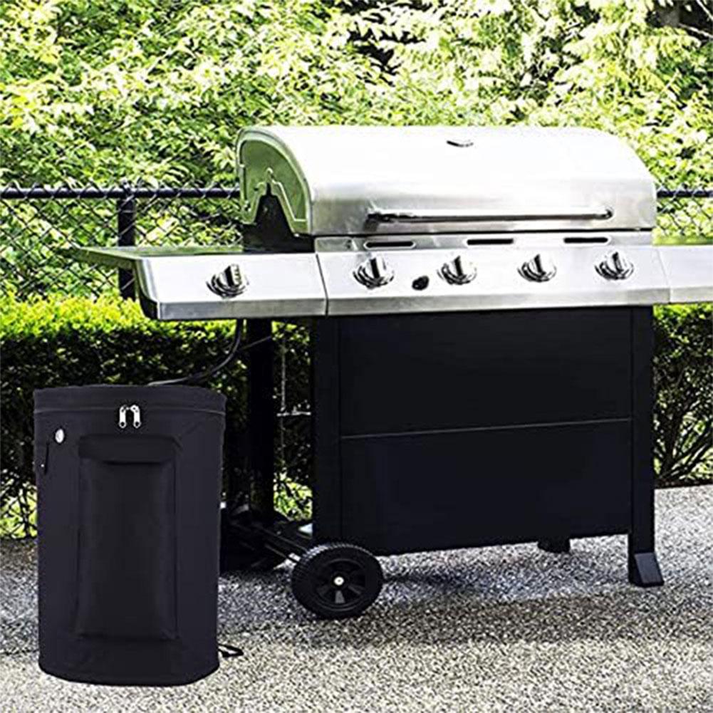 Propane Gas Cylinder Cover with Storage Pocket Bottle Gas Tank Sun Cover Oxford Cloth Gas Tank Bag for Trailer Grills Outdoor