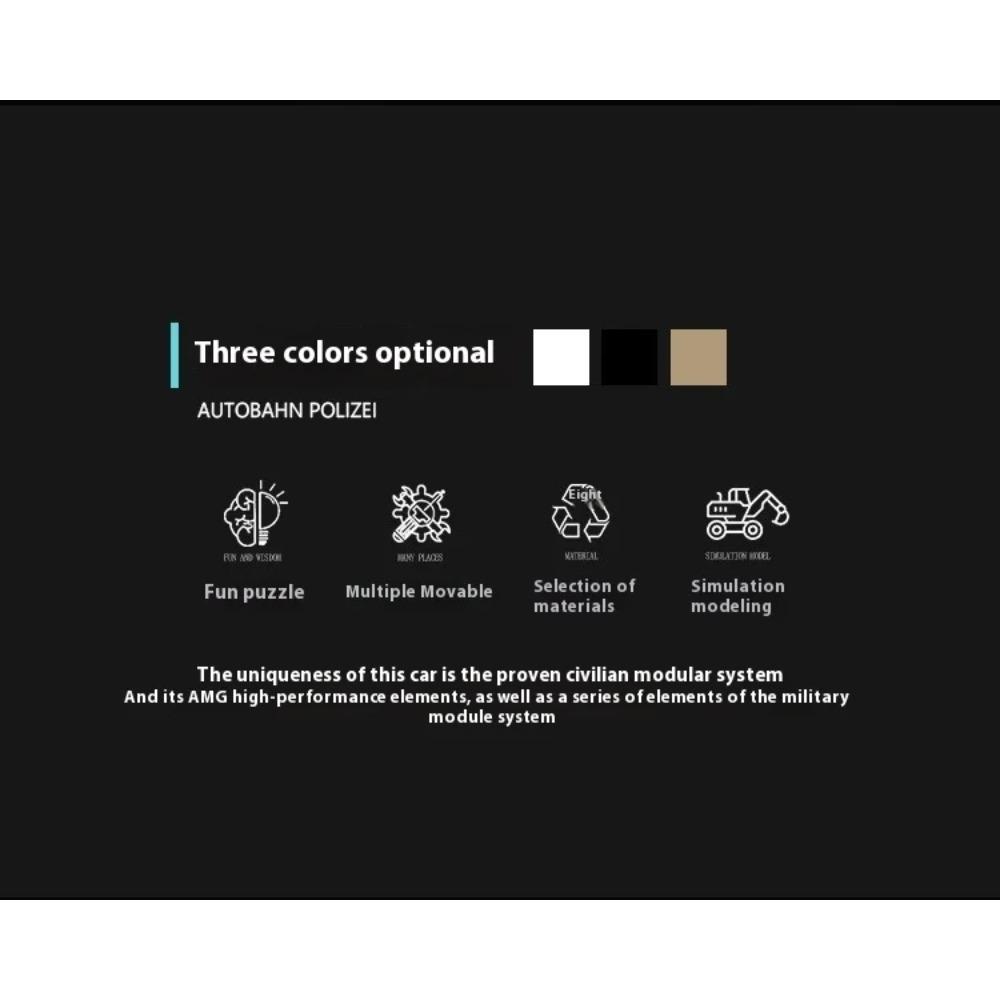 1/20 Mercedes Benz AMG G63 6X6 Off Road SUV Alloy Metal Diecast Car Model Sound & Light Large Adult Gift for Boyfriend Collect