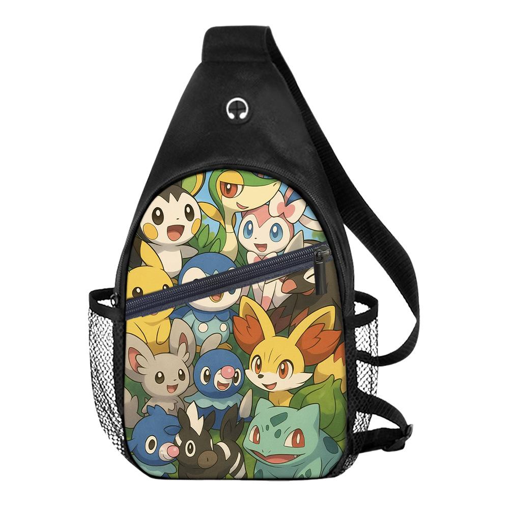 Breast Bag Men'S And Women'S Sports Travel Versatile Casual Shoulder Bag Multifunctional Messenger Bag Cartoon