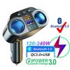 Car Lighter Socket Splitter Charger Dual USB 3.1A QC 3.0 Fast Charger Digital Display Auto Bluetooth FM Transmitters Car Power Adapter For All Phone