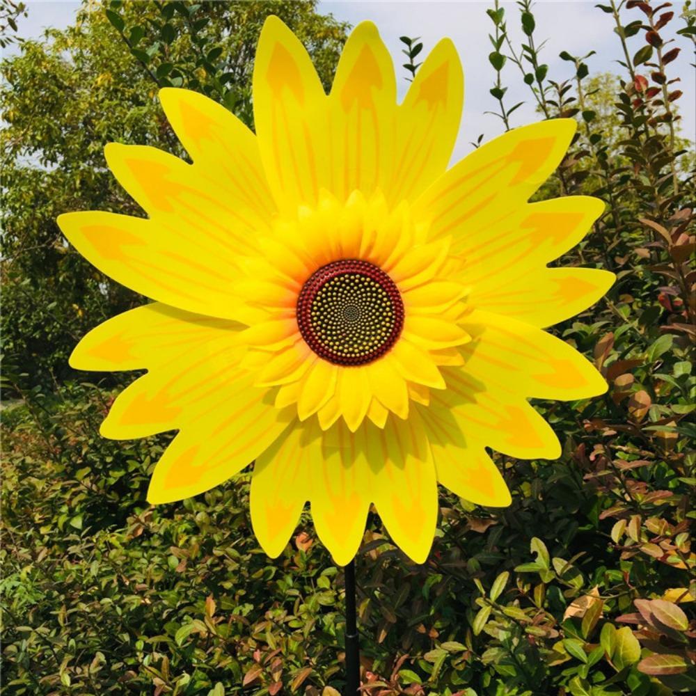 Multistyles Rotating Sunflower PVC Garden Yard Wind Spinner  Outdoor Party Picnic Decor