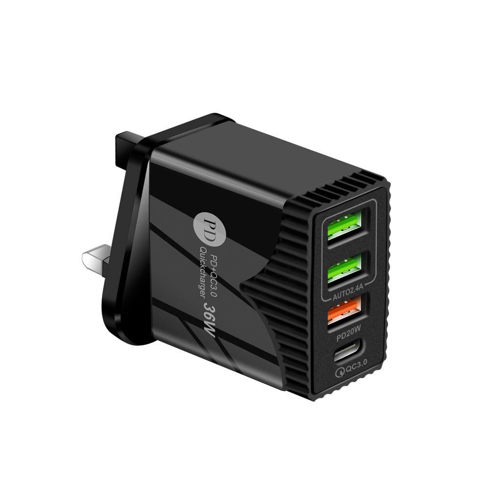 PD36W Fast Charger 5V/6.2A EU/UK QC3.0 Adapter