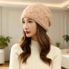 Windproof Knitted Hat Elastic Slouchy Ear Protection Cap Fashion Beanie Hat  Winter
