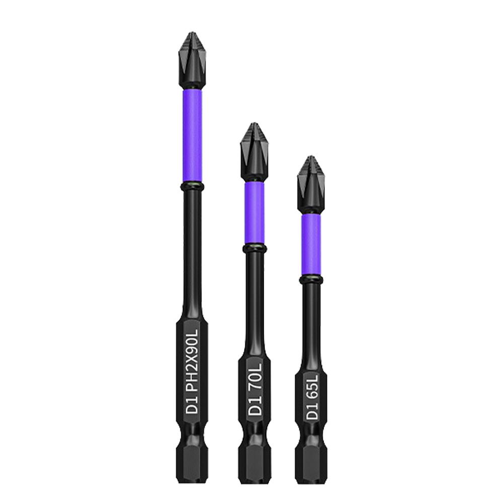 Cross Screwdriver High Hardness Strong Magnetic Non-Slip Bit Professional Hex Socket Set Cross Drill Bit Set for Car  Repair
