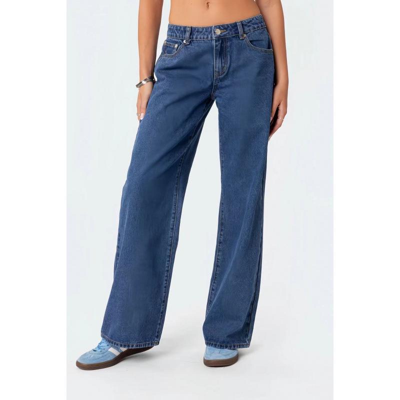 Russian Fashion: Women's High Waist Extra Long Wide Leg Jeans 2025