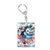 Anime Cartoons Acrylic Key Buckle for Mew Raichu Starly Braixen Skitty Eevee Evolutions Team Rocket Self-Made Card Key Ring Gift