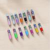 5pcs Mini 4color Push-button Ballpoint Pen Multi-color Integrated Portable Pocket Ballpoint Pen Office Notebook Color Marker Pen
