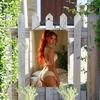 Vintage Red Hair Lady 2D Aluminum Wall Art 8x12 Inch - No Power Easy Hang Home Decor for Bedroom Living Room