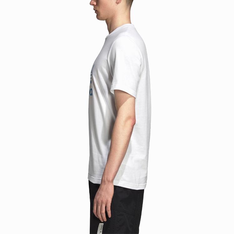 Adidas Originals Trefoil T Shirts Men's White Crew Neck Moderate Straight Fit DP8570
