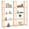 VidaXL Étagères de rangement à 5 niveaux 3pcs 170x38x170 cm Pin 500 kg