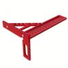 3D Multi Angle Measuring Ruler Woodworking Square Protractor Triangle Layout Measuring Tool 22.5-75 Degree Protractor