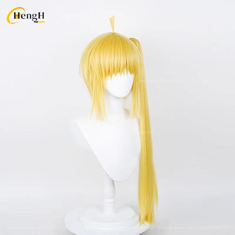 Ijichi Nijika Synthetic Hair Anime 80cm Long Yellow Ponytail Clip Cosplay Anime Wig Heat Resistant Hair Halloween Wigs