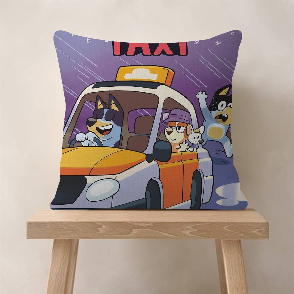 Federa per Cuscino Carina Cartoon Bluey Fresca Per Camera da Letto e Salotto Copricuscino Decorativo per Divano