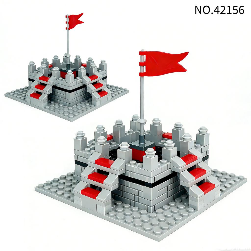 42156 All-Round Flag-Raising Platform Small Particle Assembly Children'S Building Block Toy Model Staircase Board