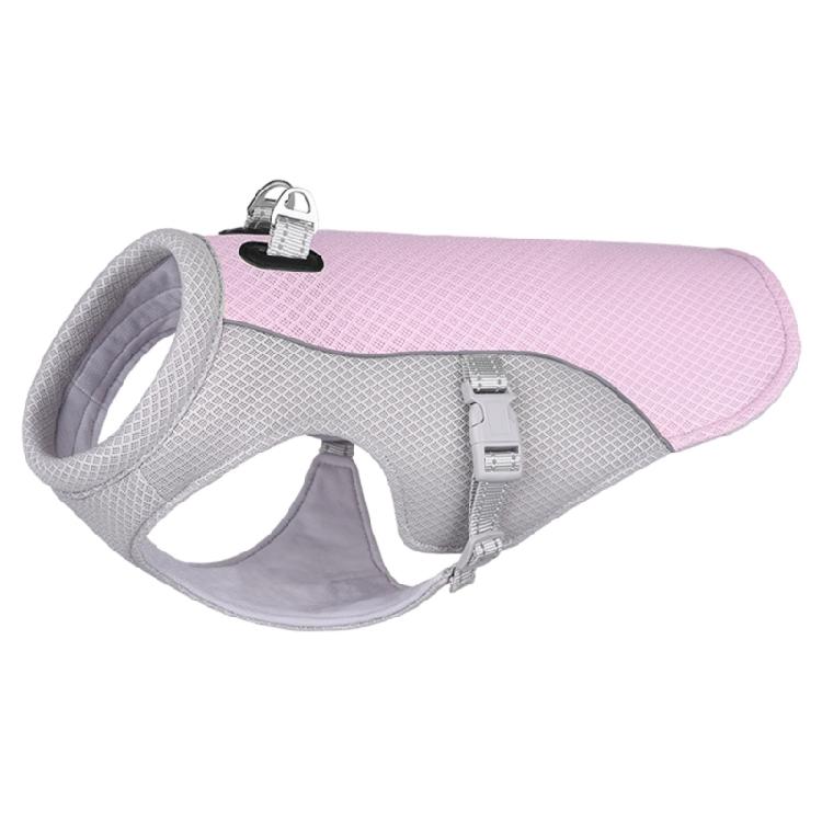

Dogs Clothes Pet Cooling Vest Quick-Release Dog Outdoor Summer Clothes Harness S рожевий