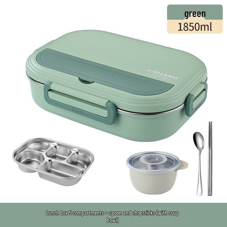304 Stainless Steel Insulated Lunch Box with Lid, Large Capacity for Adults, Office & Student Use, Microwave Safe Bento Box