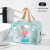 Borsa da Toilette e Trucco Portatile di Grande Capacità per Esterno, Spiaggia, Yoga e Fitness con Separazione Umido-Secco
