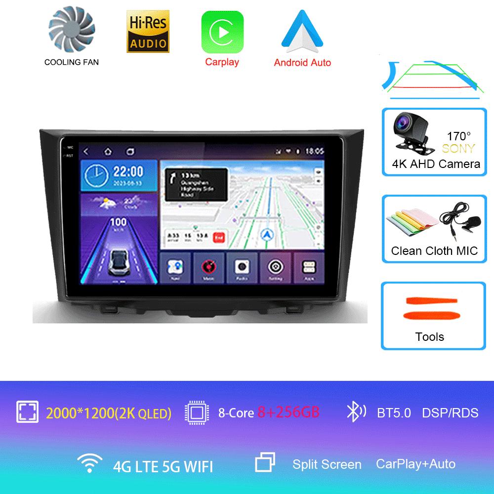 Car Radio Android 14 CarPlay Auto WIFI+4G For Suzuki Kizashi 2009 - 2015 GPS Navigation Stereo Multimedia Video Player Head Unit