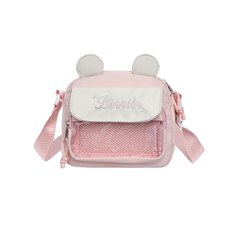Japanese Style Kawaii Bear Girls Ita Crossbody Messenger Bag Clear Window Pins Display Female Small Itabag Cell Phone Purse