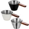 304 Nonrust Steel Espressos Measuring Cup with Wood Handle for Comfortable Grip and Accurate Liquid Measurement