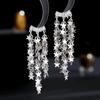 New Metal Sequins Pentagram Earrings Star Waterfall Tassels Exaggerated Earrings