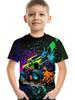 Summer Children's Clothing Car 3D Printed Boy's T-Shirt Graphic T Shirts Short Sleeve Girls Clothes Casual Round Neck Children Top