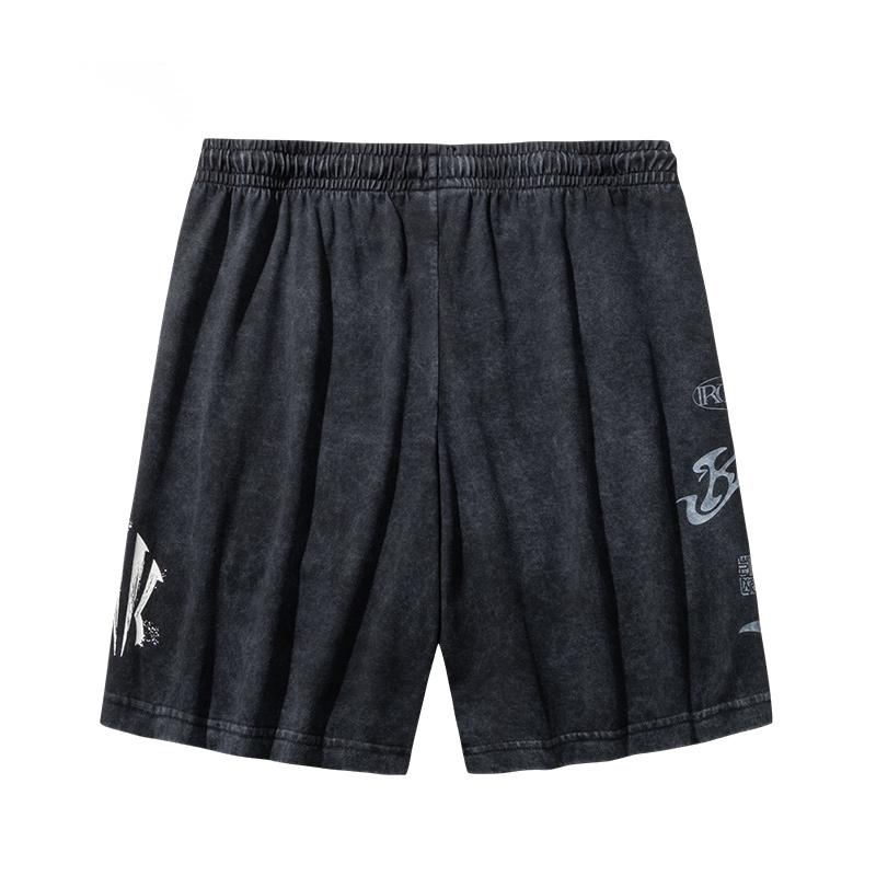 Anta Basketball Series Kyrie Irving Comfortable Simple Loose Breathable Lace-Up Versatile Mid-Waist Casual Shorts Men Shorts Basic-Black 172521309-3