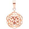 Purple Gold Hollow Flower Fashion Personality Trend Colored Gold Plated Rose Gold Pendant Necklace