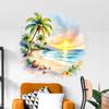 Romantic Tropical Beach Palm Tree Wall Sticker Self-Adhesive Removable Living Room Bedroom Summer Fresh Home Decor Art